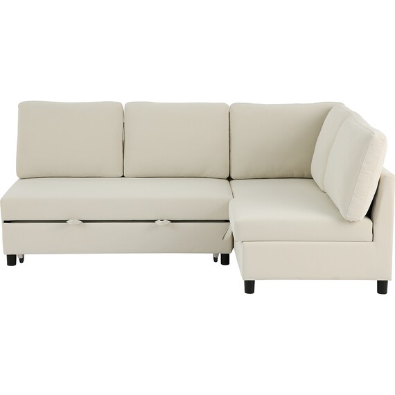 傷・汚れに強い ベッドタイプ コーナーソファ 合皮タイプ (ノアーク3 Nシールド 左コーナー IV) 3枚目画像