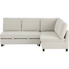 傷・汚れに強い ベッドタイプ コーナーソファ 合皮タイプ (ノアーク3 Nシールド 左コーナー IV) 6枚目画像