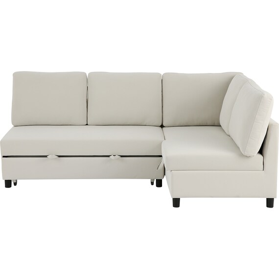 傷・汚れに強い ベッドタイプ コーナーソファ 合皮タイプ (ノアーク3 Nシールド 左コーナー IV) 6枚目画像