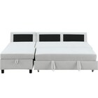 ベッドタイプカウチソファ 布張りタイプ(ノアーク3 右カウチ 撥水加工 LGY) 11枚目画像