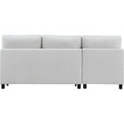 ベッドタイプカウチソファ 布張りタイプ(ノアーク3 右カウチ 撥水加工 LGY) 14枚目画像