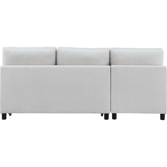 ベッドタイプカウチソファ 布張りタイプ(ノアーク3 右カウチ 撥水加工 LGY) 14枚目画像