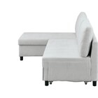 ベッドタイプカウチソファ 布張りタイプ(ノアーク3 右カウチ 撥水加工 LGY) 15枚目画像