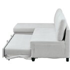 ベッドタイプカウチソファ 布張りタイプ(ノアーク3 右カウチ 撥水加工 LGY) 16枚目画像