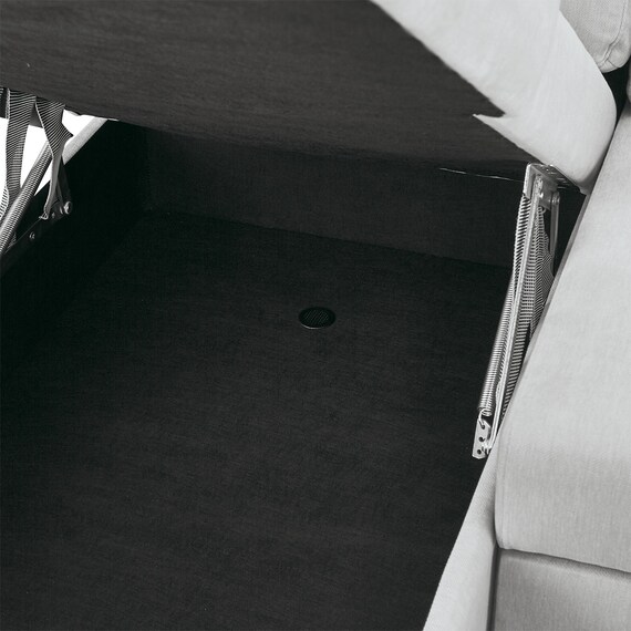 ベッドタイプカウチソファ 布張りタイプ(ノアーク3 右カウチ 撥水加工 LGY) 19枚目画像