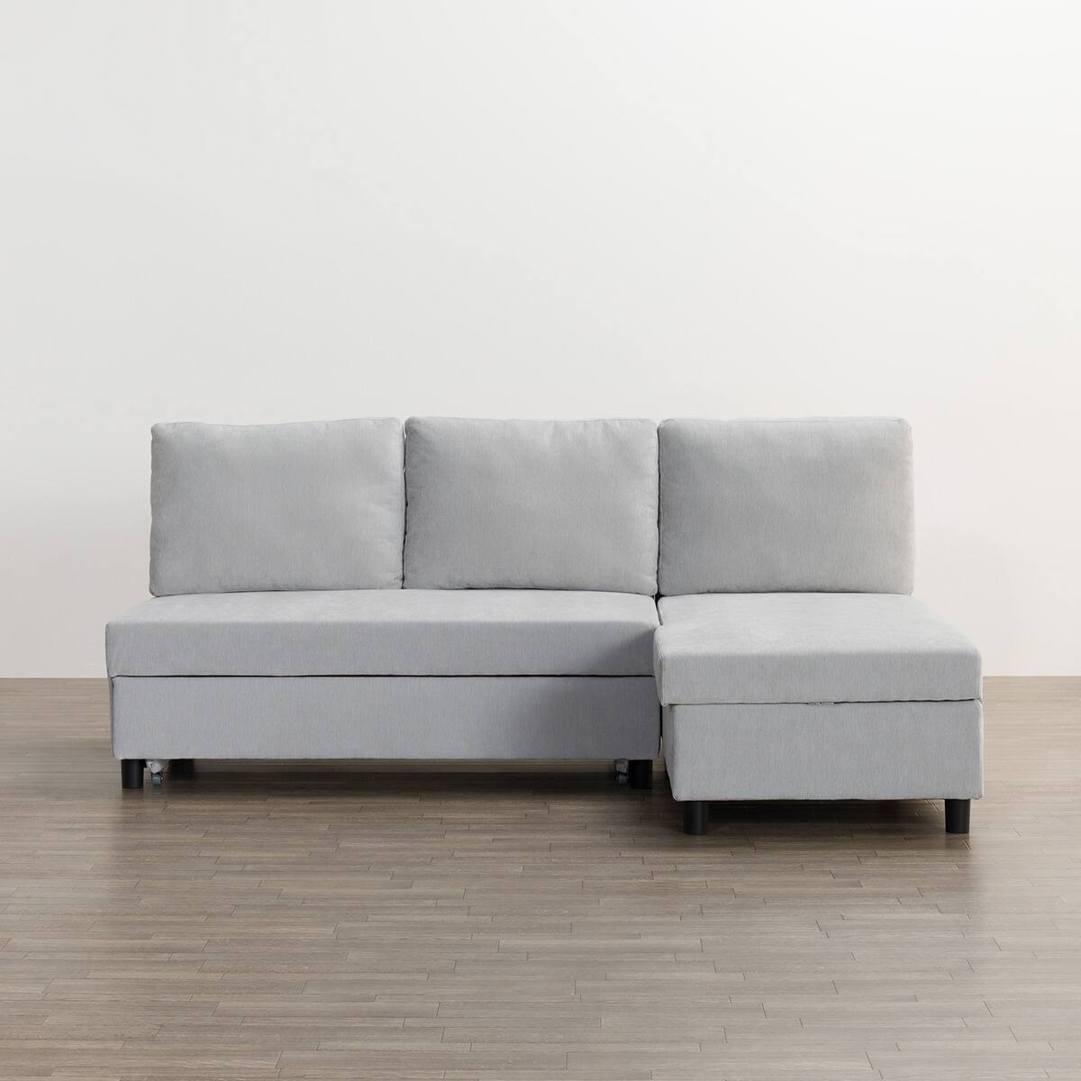 ベッドタイプカウチソファ 布張りタイプ(ノアーク3 左カウチ 撥水加工