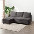 ベッドタイプカウチソファ　布張りタイプ(ノアーク3 右カウチ 撥水加工 DGY) 1枚目画像