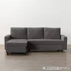 ベッドタイプカウチソファ　布張りタイプ(ノアーク3 右カウチ 撥水加工 DGY) 16枚目画像