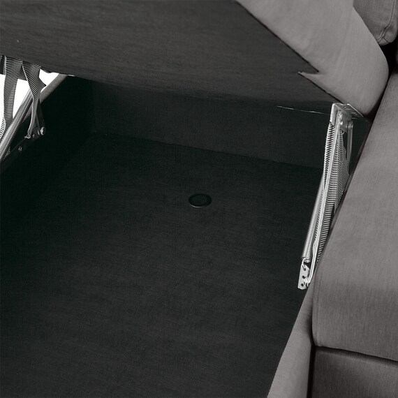 ベッドタイプカウチソファ　布張りタイプ(ノアーク3 右カウチ 撥水加工 DGY) 19枚目画像