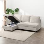 ベッドタイプカウチソファ　布張りタイプ(ノアーク3 右カウチ 撥水加工 MO) 8枚目画像