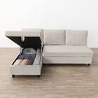 ベッドタイプカウチソファ　布張りタイプ(ノアーク3 右カウチ 撥水加工 MO) 12枚目画像