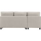 ベッドタイプカウチソファ　布張りタイプ(ノアーク3 右カウチ 撥水加工 MO) 18枚目画像