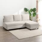 ベッドタイプカウチソファ 布張りタイプ(ノアーク3 左カウチ 撥水加工 MO) 1枚目画像