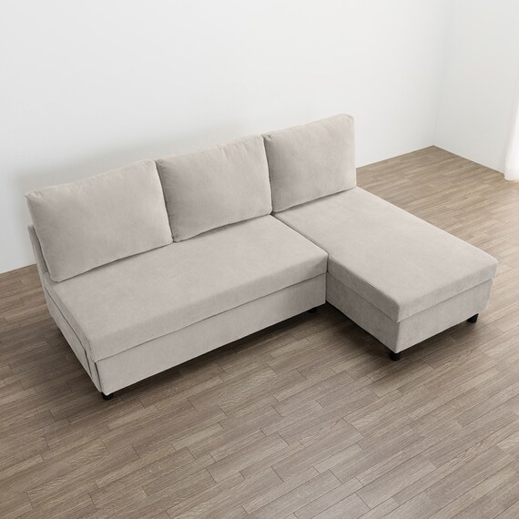 ベッドタイプカウチソファ 布張りタイプ(ノアーク3 左カウチ 撥水加工 MO) 9枚目画像