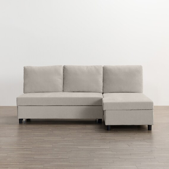 ベッドタイプカウチソファ　布張りタイプ(ノアーク3 左カウチ 撥水加工 MO) 11枚目画像