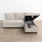 ベッドタイプカウチソファ 布張りタイプ(ノアーク3 左カウチ 撥水加工 MO) 12枚目画像