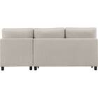 ベッドタイプカウチソファ　布張りタイプ(ノアーク3 左カウチ 撥水加工 MO) 18枚目画像