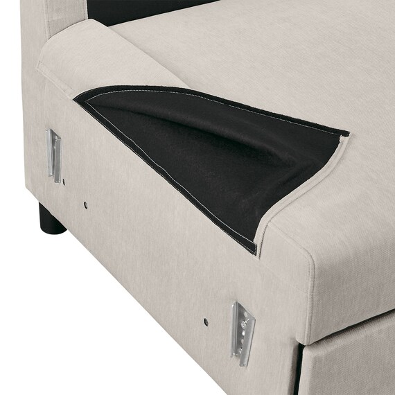 ベッドタイプカウチソファ 布張りタイプ(ノアーク3 左カウチ 撥水加工 MO) 21枚目画像