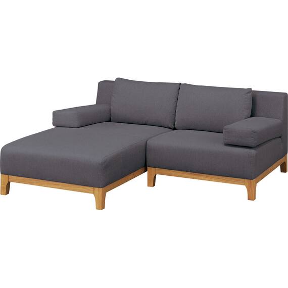 L型ソファ 布張りタイプ(SK8651 GY) 1枚目画像