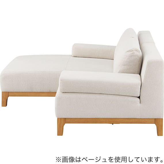 L型ソファ 布張りタイプ(SK8651 GY) 3枚目画像