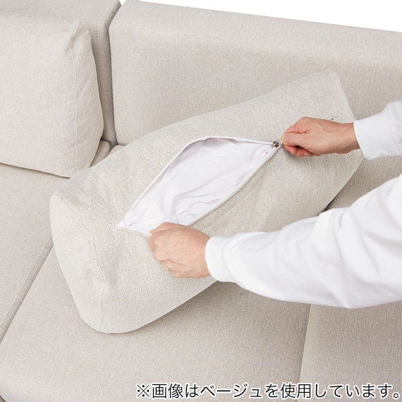 L型ソファ 布張りタイプ(SK8651 GY) 8枚目画像