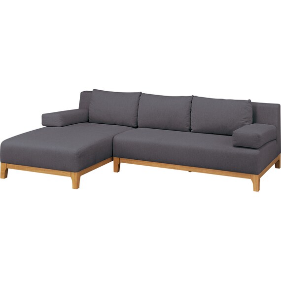 L型ワイドソファ 布張りタイプ(SK8651 GY) 1枚目画像