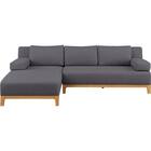 L型ワイドソファ 布張りタイプ(SK8651 GY) 2枚目画像