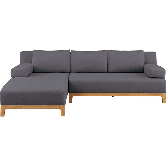 L型ワイドソファ 布張りタイプ(SK8651 GY) 2枚目画像