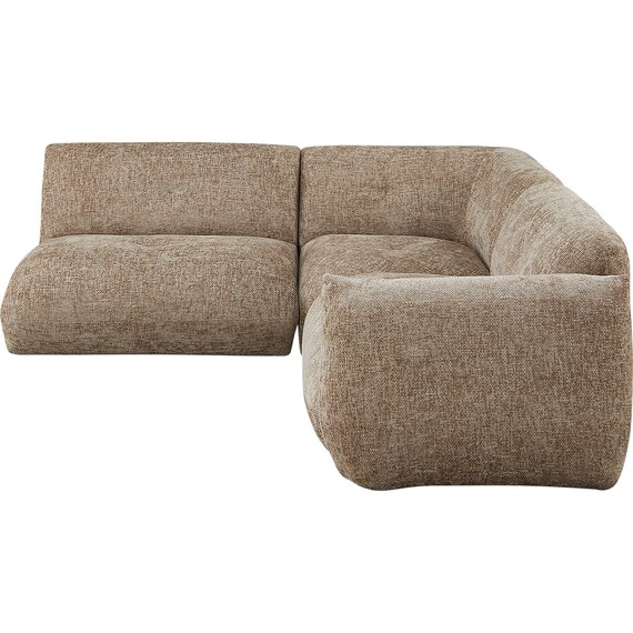 左肘コーナーソファ 布張りタイプ(MF04 BE) 3枚目画像