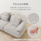 3人掛けソファ 布張りタイプ (FR08 DGY) 4枚目画像