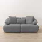 3人掛けソファ 布張りタイプ (FR08 DGY) 6枚目画像