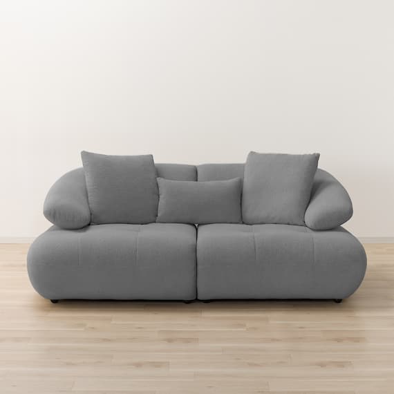 3人掛けソファ 布張りタイプ (FR08 DGY) 6枚目画像