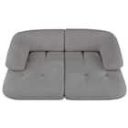 3人掛けソファ 布張りタイプ (FR08 DGY) 13枚目画像