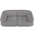 3人掛けソファ 布張りタイプ (FR08 DGY) 15枚目画像