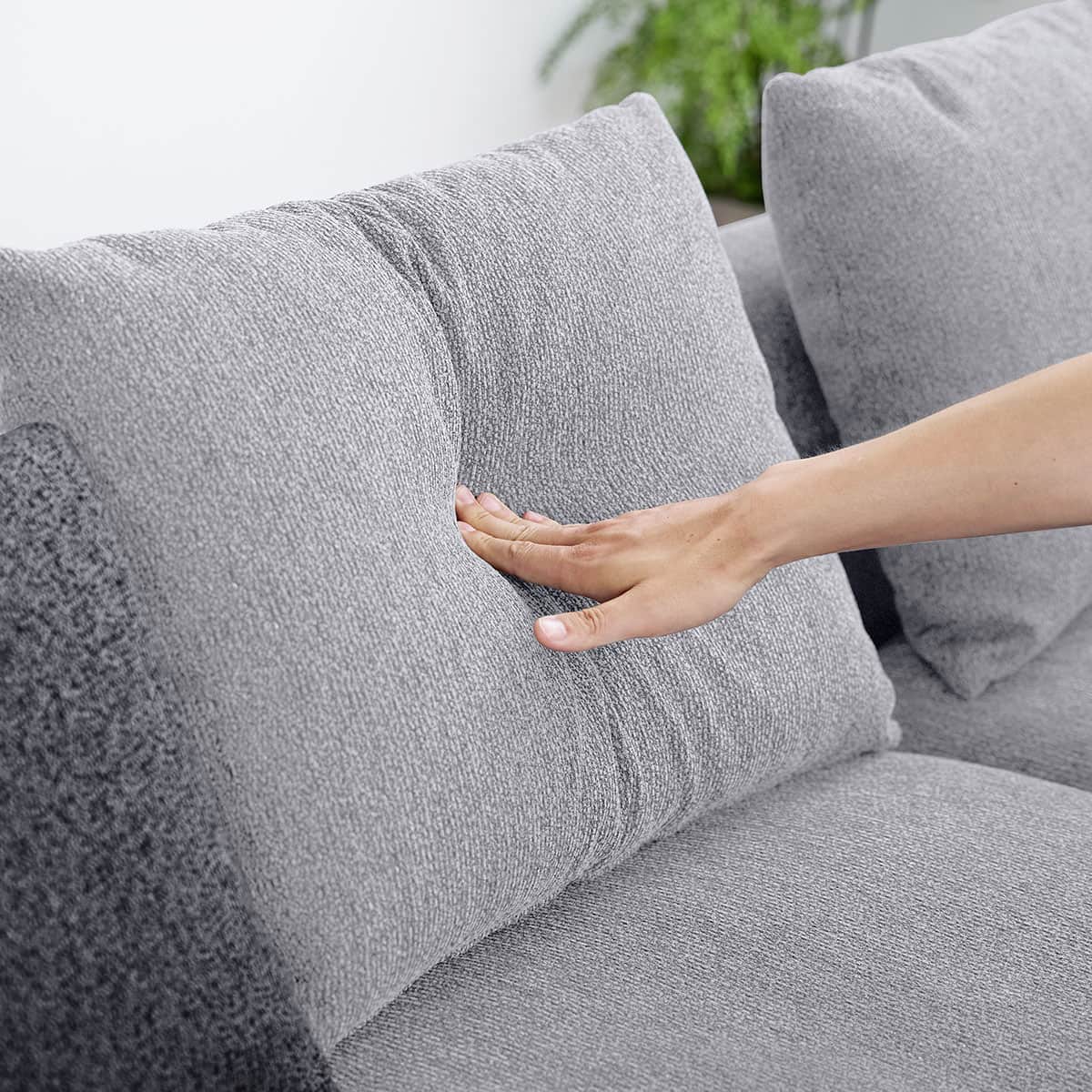 カウチソファ 布張りタイプ (FM 左カウチ ライトグレー) | ニトリ