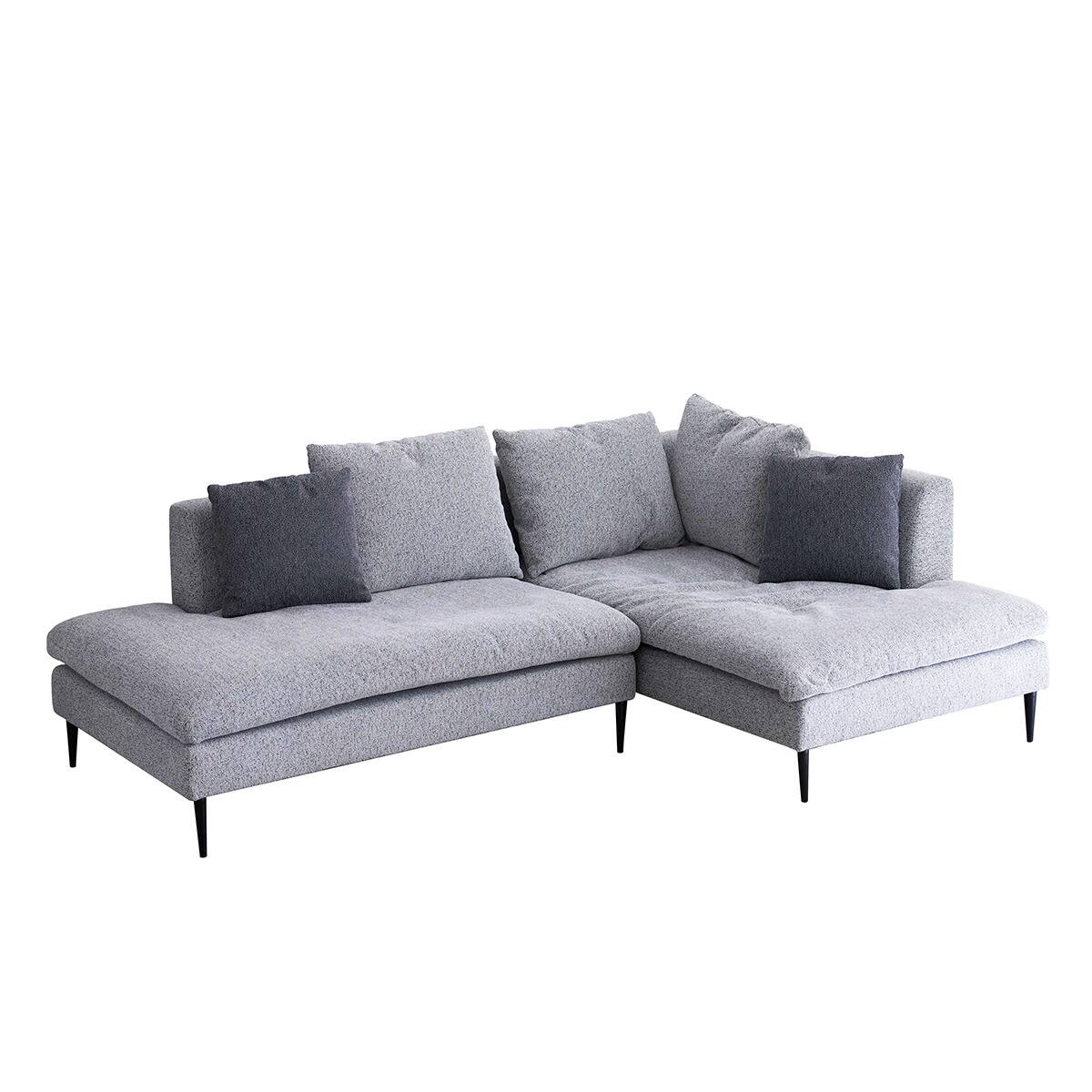 カウチソファ 布張りタイプ (FM 左カウチ ライトグレー) | ニトリ