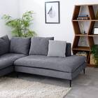 カウチソファ 布張りタイプ (FM 右カウチ ダークグレー) 6枚目画像