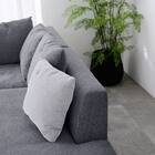 カウチソファ 布張りタイプ (FM 右カウチ ダークグレー) 10枚目画像