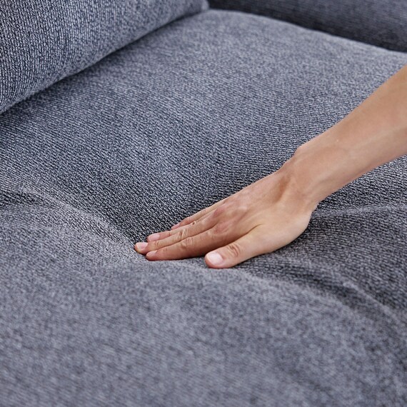 カウチソファ 布張りタイプ (FM 右カウチ ダークグレー) 12枚目画像