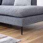 カウチソファ 布張りタイプ (FM 右カウチ ダークグレー) 15枚目画像