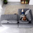 カウチソファ 布張りタイプ (FM 右カウチ ダークグレー) 17枚目画像