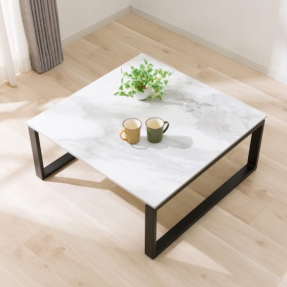 センターテーブル(セーラル2 80 WH/BK) 1枚目画像