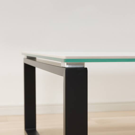 センターテーブル(セーラル2 80 WH/BK) 6枚目画像