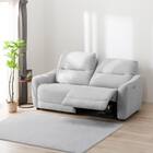 3人掛け電動リクライニングソファ 布張りタイプ (HE02 LGY) 1枚目画像