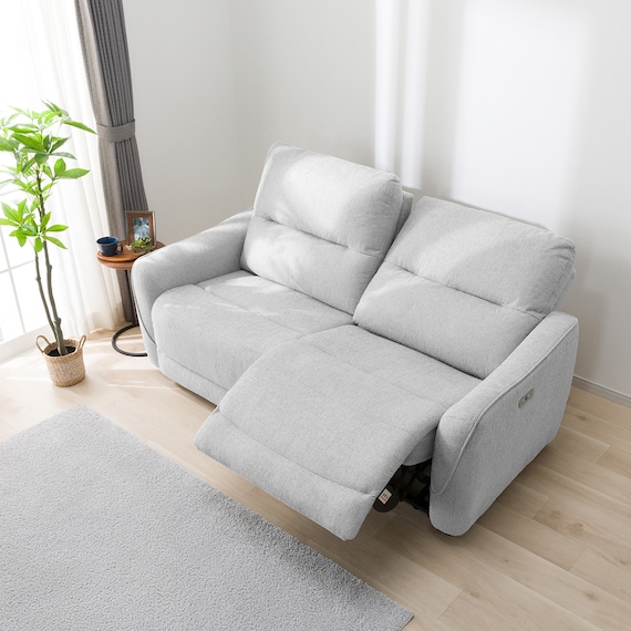 3人掛け電動リクライニングソファ 布張りタイプ (HE02 LGY) 8枚目画像