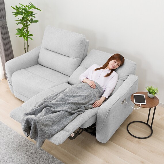 3人掛け電動リクライニングソファ 布張りタイプ (HE02 LGY) 19枚目画像