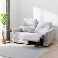 2人掛け電動リクライニングソファ 布張りタイプ (HE02 LGY)