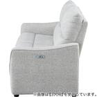 2人掛け電動リクライニングソファ 布張りタイプ (HE02 LGY) 9枚目画像