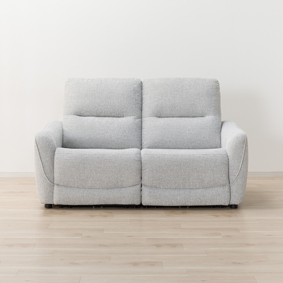 2人掛け電動リクライニングソファ 布張りタイプ (HE02 LGY) 10枚目画像