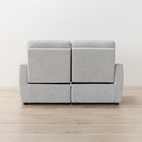 2人掛け電動リクライニングソファ 布張りタイプ (HE02 LGY) 13枚目画像